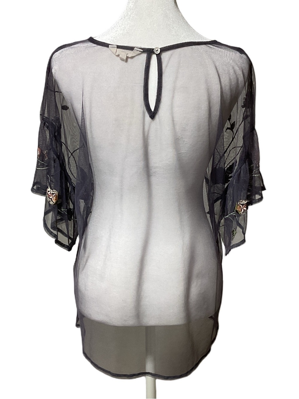 Lucky Brand Sheer Embroidered Blouse - Picture 6 of 11